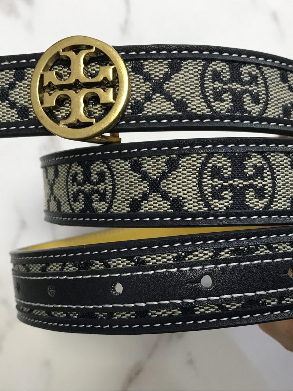 Tory Burch T Monogram Jacquard Belt